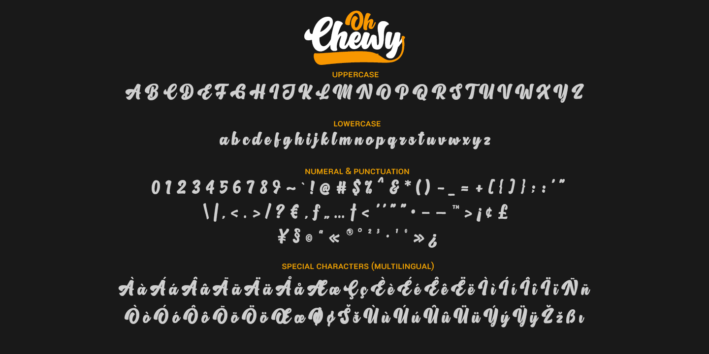 Oh Chewy Regular Font preview